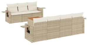 VidaXL Polyrattan Kerti Ülőgarnitúra - 8 részes - Bézs