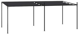 Antracitszürke pavilon behúzható tetővel 600 x 300 x 233 cm