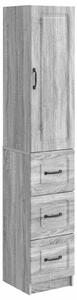 VidaXL Szekrény szett 2 db 33 x 34,5 x 87 cm Szerelt Fa Szürke Sonoma
