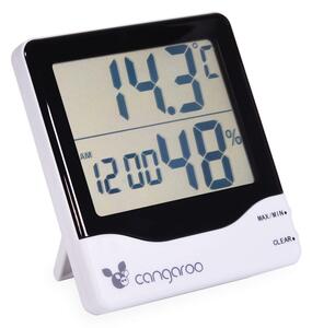 Moni Thermometer hőmérő, páratartalom mérővel és digitális órával zöld/fehér