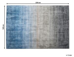 Puha Pamut Viszkóz Szürke És Kék Szőnyeg 160 x 230 cm ERCIS