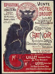 Steinlen, Theophile Alexandre - Reprodukció Chat Noir (Black Cat), (30 x 40 cm)