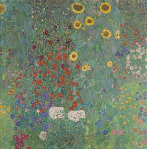 Reprodukció Farm Garden with Sunflowers, 1905-06, Klimt, Gustav