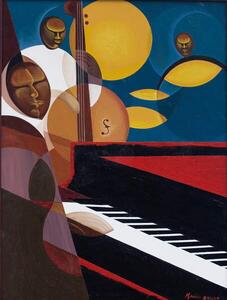 Mucherera, Kaaria - Festmény reprodukció Cobalt Jazz, 2007, (30 x 40 cm)