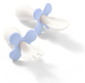 BabyOno evõeszköz-készlet - ergonomikus, dobozzal pasztell kék 969/05