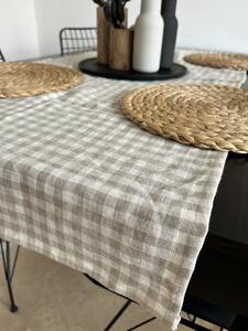 Tom Linen asztali futó természetes kockás színben Méret: 40x140