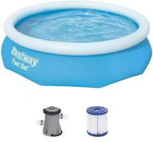 Bestway 57270 Korfu Felfújható medence vízforgatóval és szűrővel 76x305cm - kék