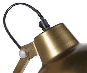 Ipari fali lámpa sárgaréz állítható - Avon