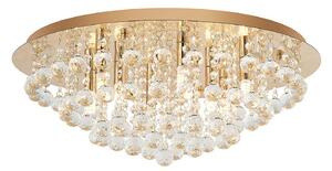 Mennyezeti Lámpa Lindby, Gillion, dimmable, Arany / Sárgaréz, Nappali, Kristály, Modern