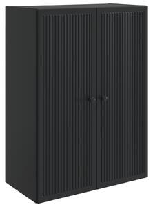 VidaXL Fali szekrény Fekete 66 x 34,5 x 90 cm Szerelt Fa