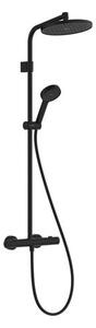 Zuhanyrendszer Hansgrohe Activera S termosztatikus csapteleppel matt fekete 28083670