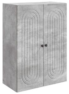 VidaXL Fali szekrény Betonszürke 66 x 34,5 x 90 cm Szerelt Fa