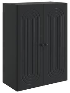 VidaXL Fali szekrény Fekete 66 x 34,5 x 90 cm Szerelt Fa