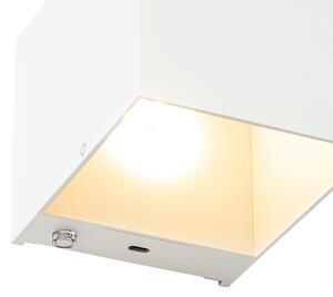 Fali lámpa fehér, LED-del és érintőképernyős dimmerrel, újratölthető - Joris
