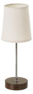 Fehér-barna asztali lámpa textil búrával (magasság 34,5 cm) – Casa Selección