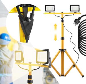 Toolight Rea, Halogén LED építőipari lámpák állványon 2x20W RSL001-20N, KPL-10200