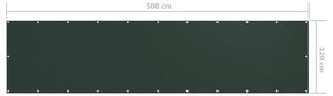 VidaXL sötétzöld oxford-szövet erkélyparaván 120 x 500 cm