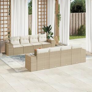 VidaXL Polyrattan Kerti Ülőgarnitúra - 9 részes - Bézs