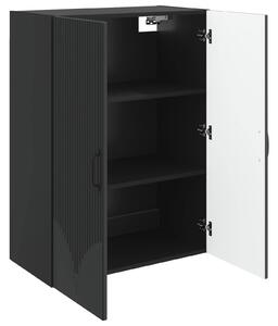 VidaXL Fali szekrény Fekete 66 x 34,5 x 90 cm Szerelt Fa