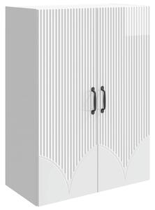 VidaXL Fali szekrény Magasfényű Fehér 66 x 34,5 x 90 cm Szerelt Fa