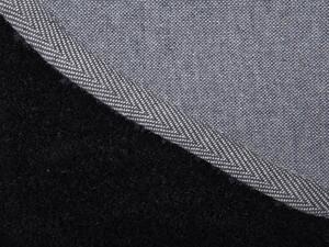 Fekete hosszú szálú szőnyeg ⌀ 140 cm DEMRE