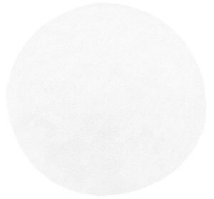 Előkelő Kör Alakú Fehér Shaggy Szőnyeg ⌀ 140 cm DEMRE