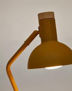 Mustársárga asztali lámpa fém búrával (magasság 37 cm) Katia – Kave Home