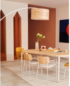 Kerek bővíthető étkezőasztal tölgyfa dekorral ø 120 cm Montuiri – Kave Home