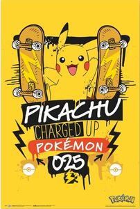 Plakát Pokemon - Pikachu Charged, (61 x 91.5 cm)