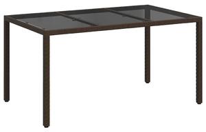 VidaXL Kerti Asztal Barna 150 x 90 x 75 cm polirattan