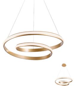 GUSANO Modern LED csillár bronz/opál, 17cm
