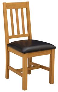VidaXL Étkezőszék VENLO 2 pcs Tömör Tölgyfa Fekete 45 x 53 x 92 cm