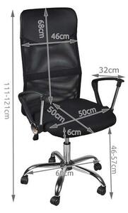 Malatec Prémium hálós, ergonomikus Irodai szék - fekete
