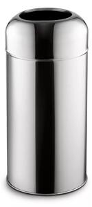 Fedél nélküli, rozsdamentes acél szemetes kuka, 40 L, 28X67CM, fényes 430SS