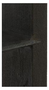 Fekete tömörfa könyvespolc 48x190 cm Sondrio – Light & Living
