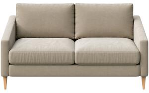 Bézs bársony kétszemélyes kanapé Ame Yens Karoto 170 cm