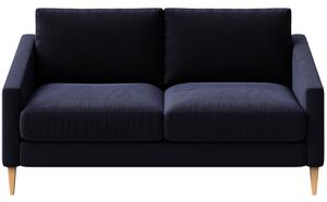 Tengerészkék bársony kétüléses kanapé Ame Yens Karoto 170 cm