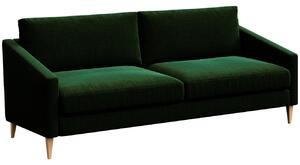 Sötétzöld szövet háromszemélyes kanapé Ame Yens Karoto 200 cm