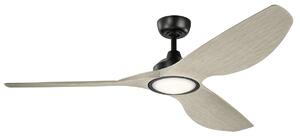 Kichler modern mennyezeti ventilátor imari fekete, könnyű dió elsklf-imari-65-sbk