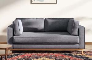 Sötétszürke szövet kétszemélyes kanapé Ame Yens Celerio 192 cm