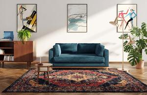 Kék szövet kétszemélyes kanapé Ame Yens Celerio 192 cm