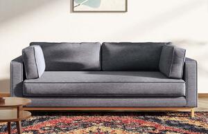 Sötétszürke szövet háromüléses kanapé Ame Yens Celerio 222 cm