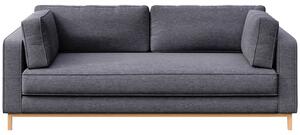 Sötétszürke szövet háromüléses kanapé Ame Yens Celerio 222 cm