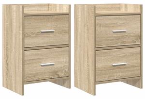 VidaXL Éjjeliszekrények 2 pcs Sonoma Tölgy 40 x 30 x 60 cm Szerelt Fa