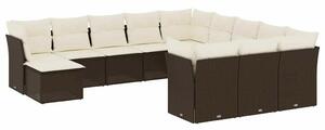 VidaXL Polyrattan Kerti Ülőgarnitúra - Barna - 12 részes