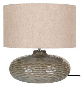 Khaki kerámia asztali lámpa textil búrával (magasság 44 cm) Oldham – House Nordic