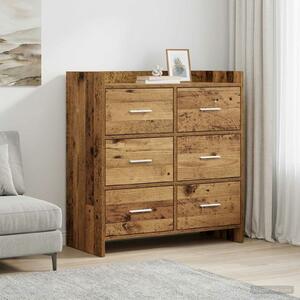 VidaXL Széf Antik Fa 75 x 33 x 80 cm Szerelt Fa