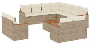 VidaXL Polyrattan Kerti Ülőgarnitúra - 12 részes - Bézs