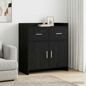VidaXL Széf Fekete Tölgy 75 x 36 x 80 cm Szerelt Fa