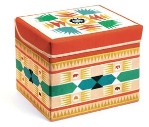 Játéktároló ülőke - Indián - Teepee toy box